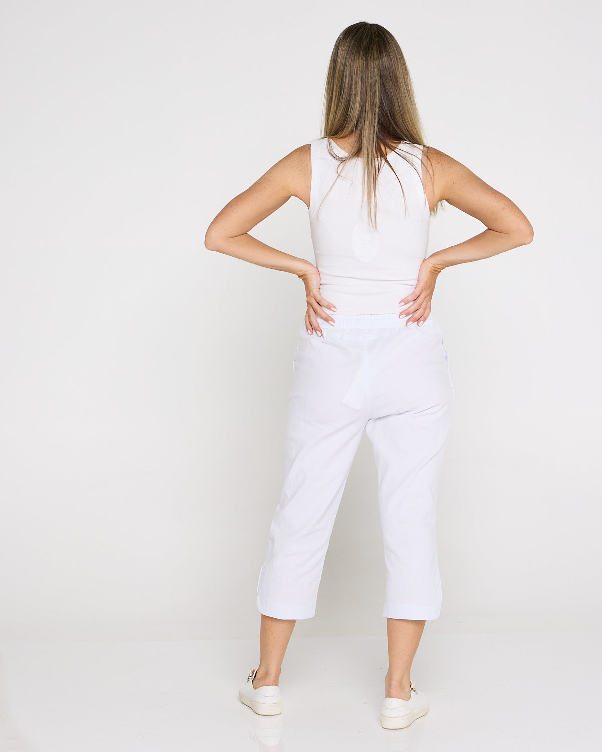 Danny Capri Pants - White