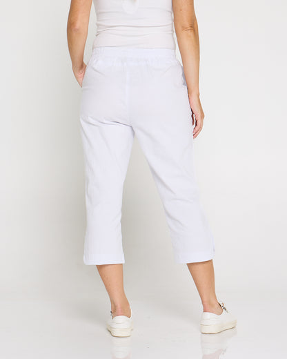 Danny Capri Pants - White