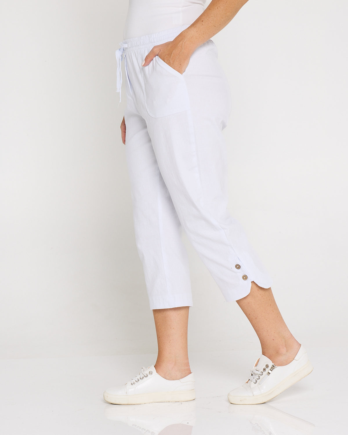 Danny Capri Pants - White