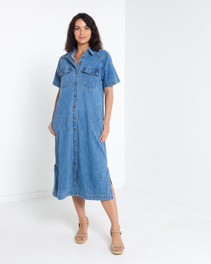 Ayla Shirt Dress - Denim
