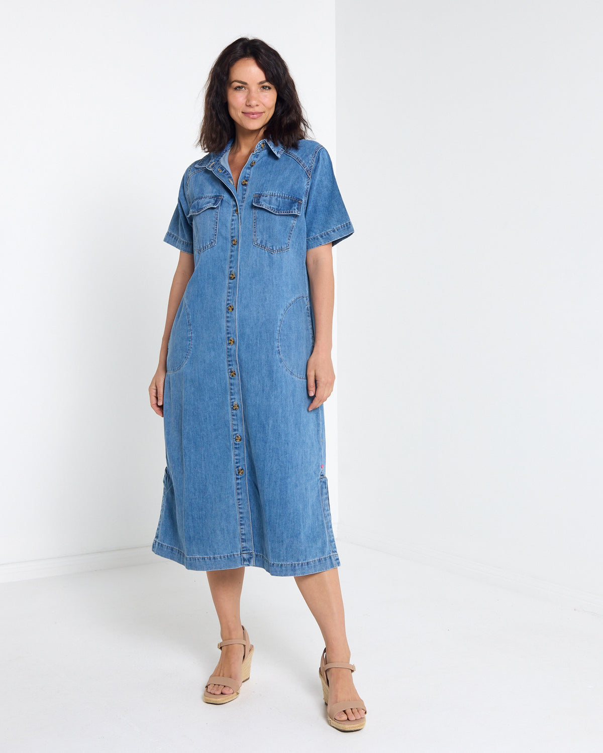 Ayla Shirt Dress - Denim