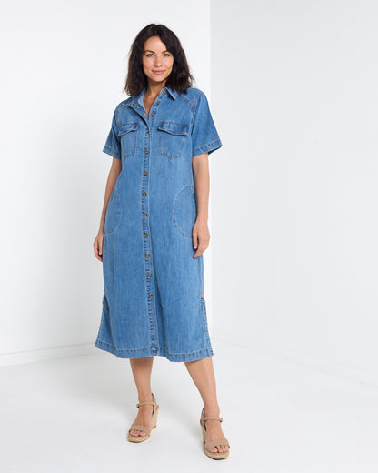 Ayla Shirt Dress - Denim