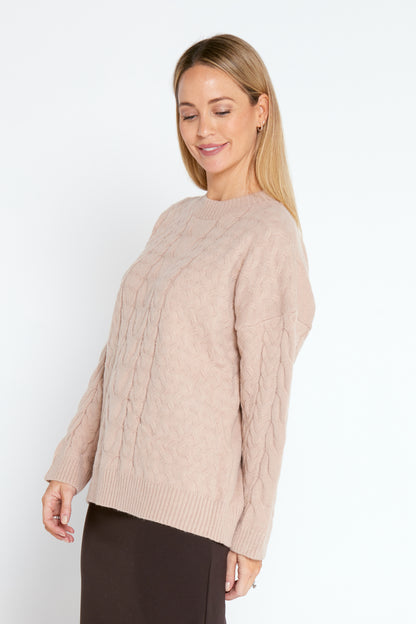 Diana Cable Knit Jumper - Camel