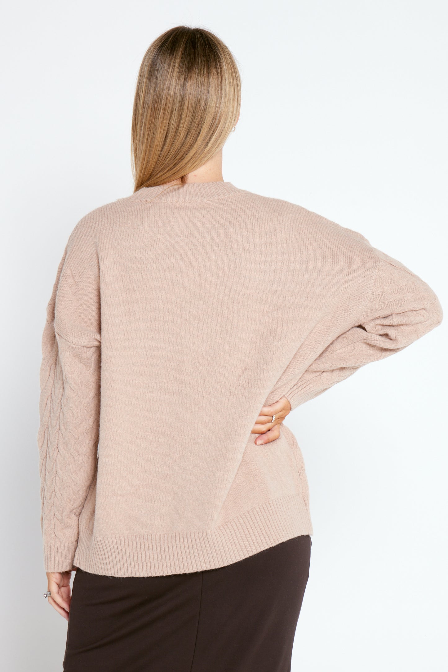 Diana Cable Knit Jumper - Camel
