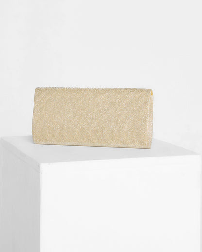 Diana Shimmer Envelope Clutch - Gold