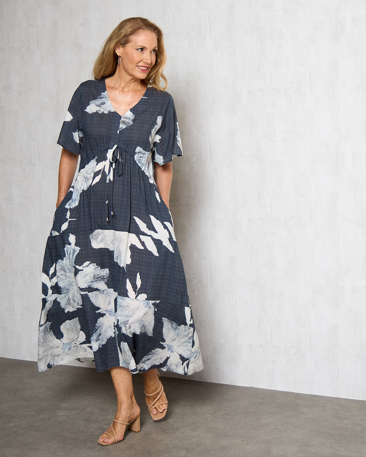 Glinda Cotton Maxi Dress - Slate