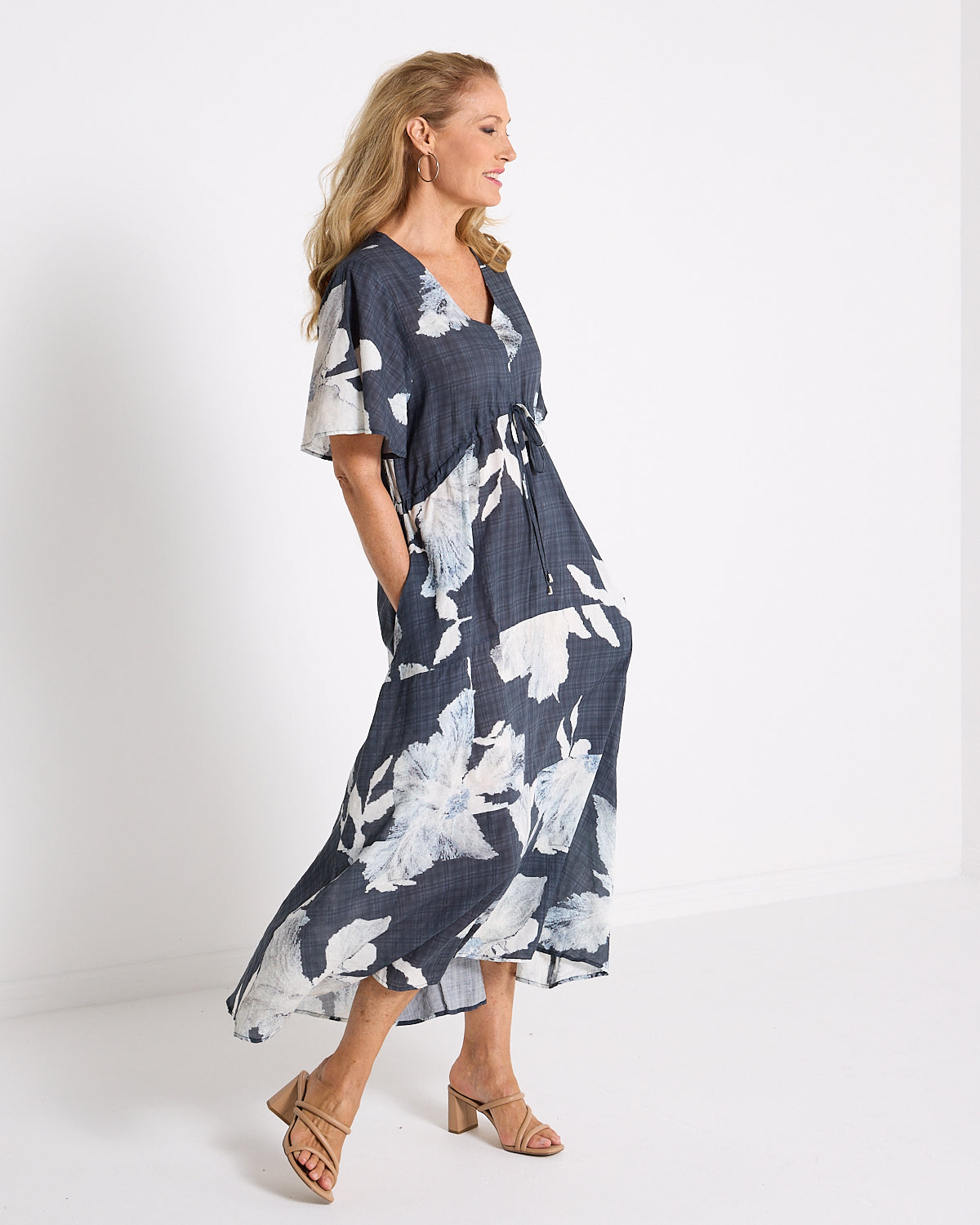 Glinda Cotton Maxi Dress - Slate