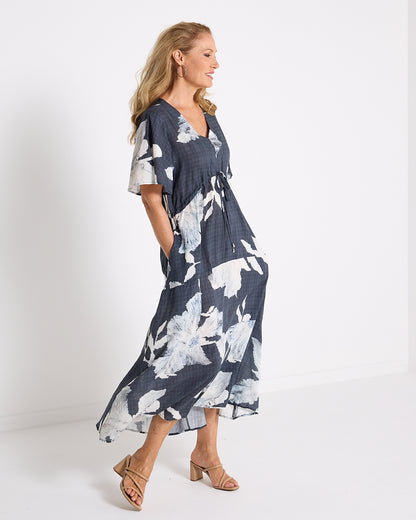 Glinda Cotton Maxi Dress - Slate