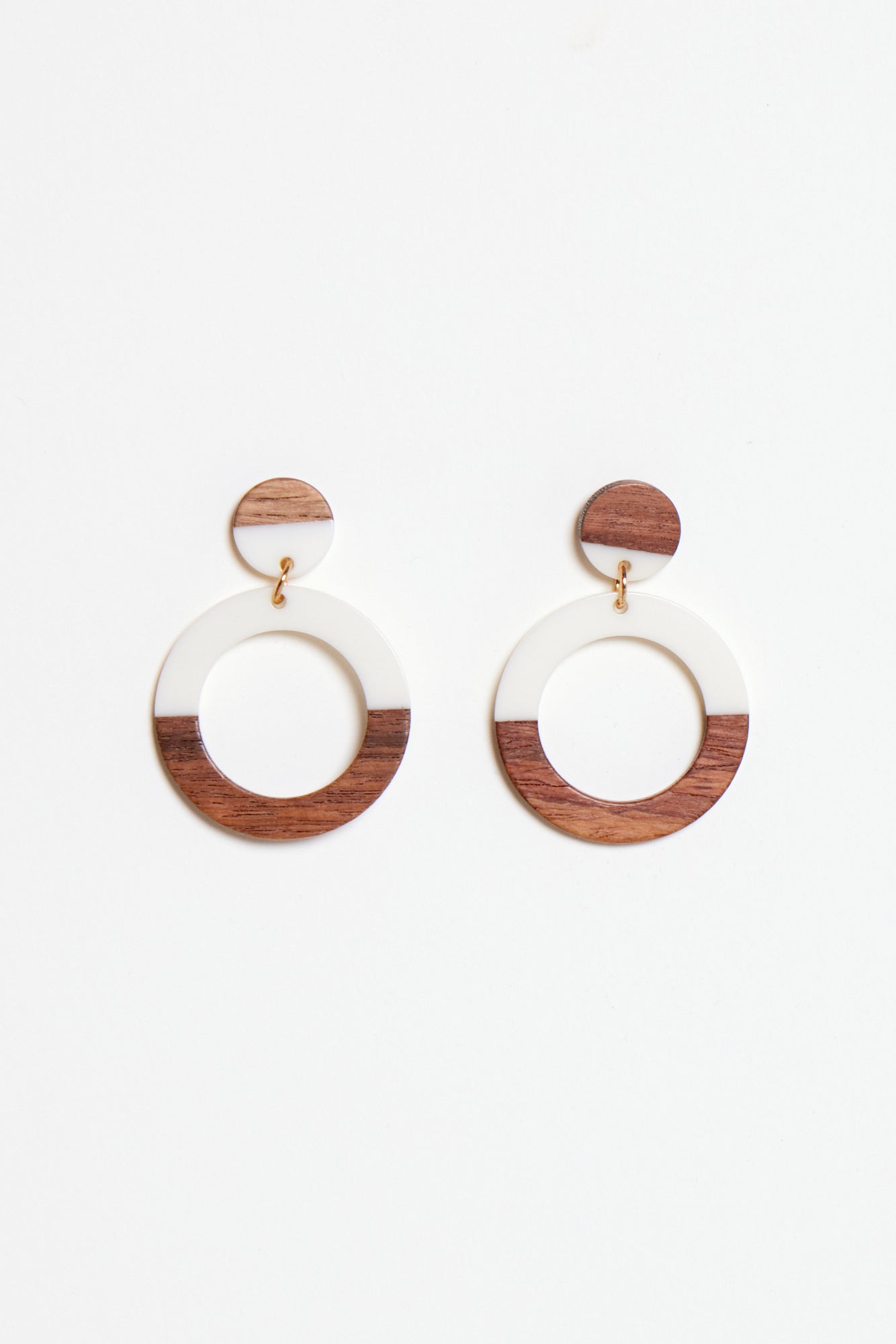 Wiley Earrings - White/Timber