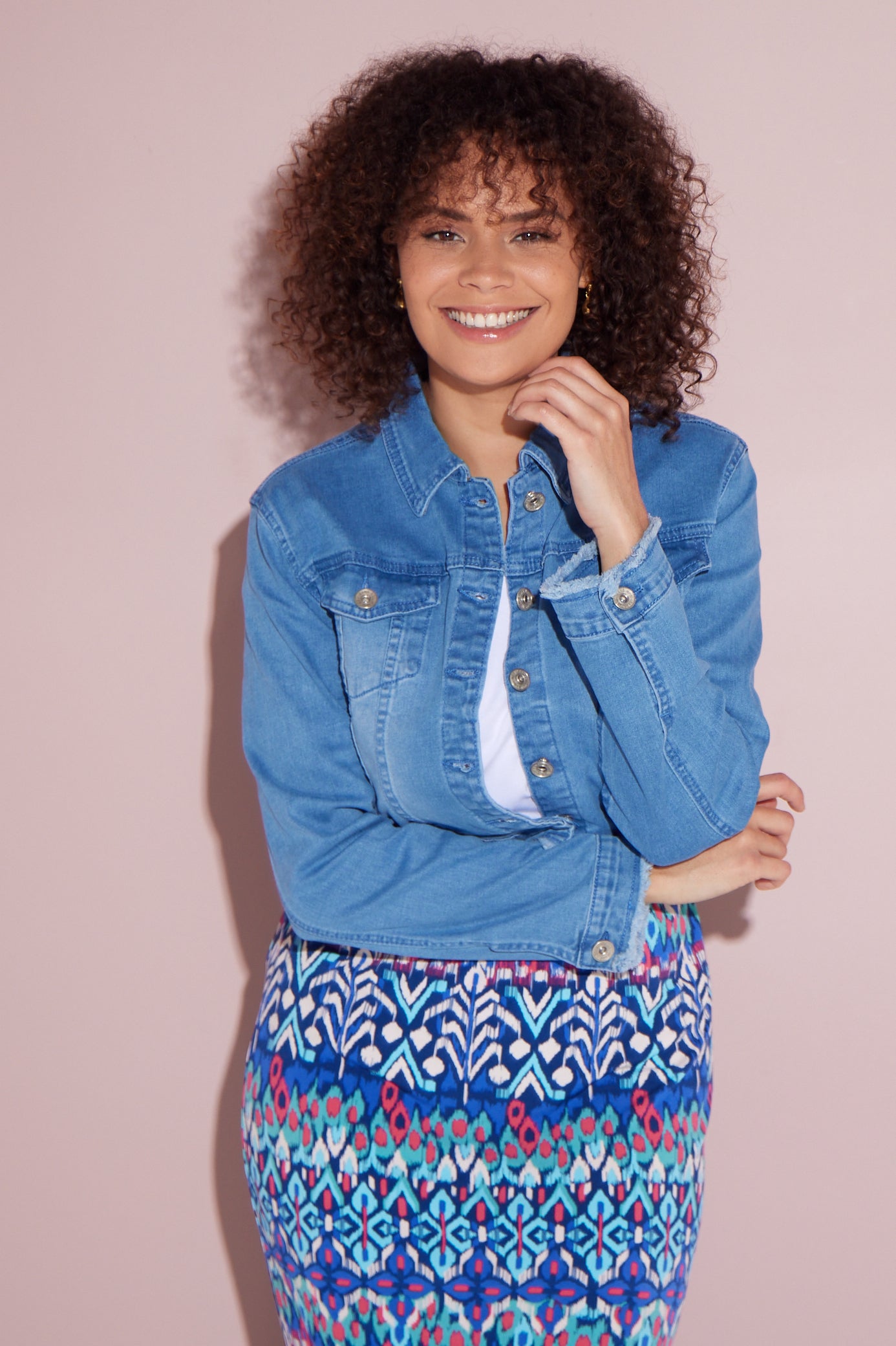 Blue wash denim jacket shop