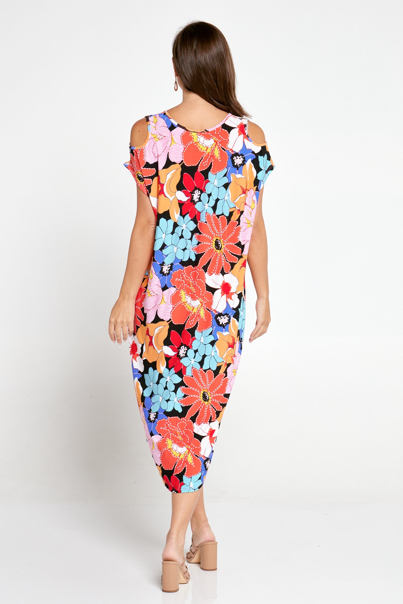 Elisa Cold Shoulder Dress Bouquet Bloom