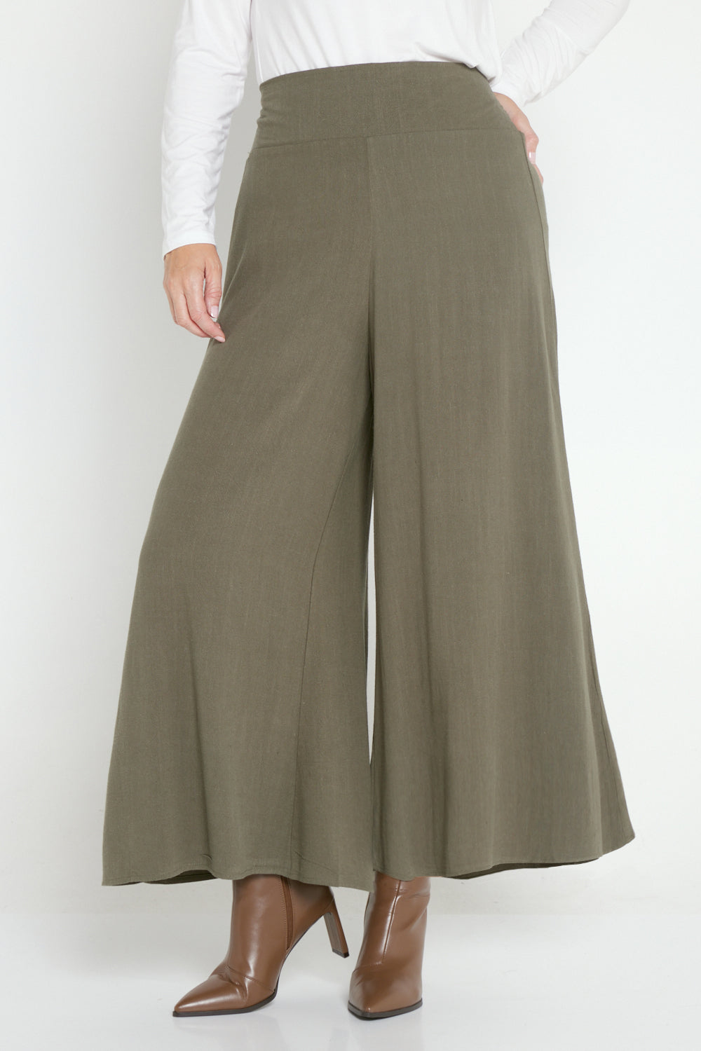 Elizabeth Wide Leg Pants Khaki