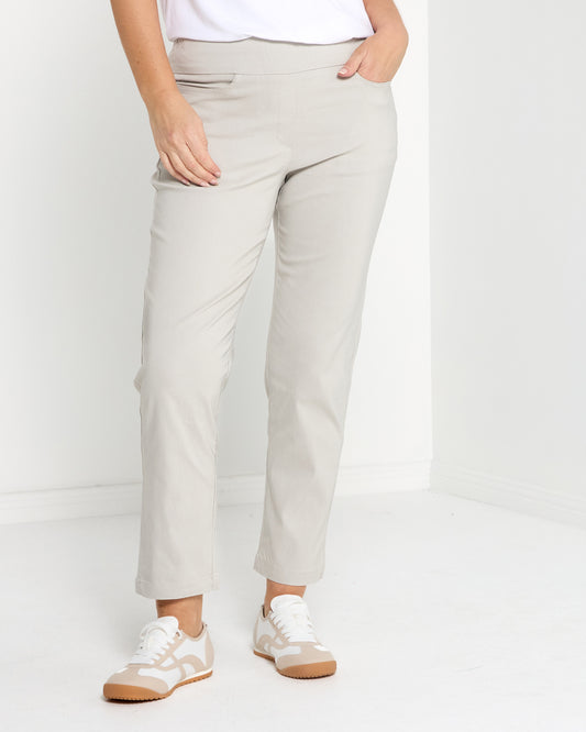 Ella Essential Stretch Pants - Stone