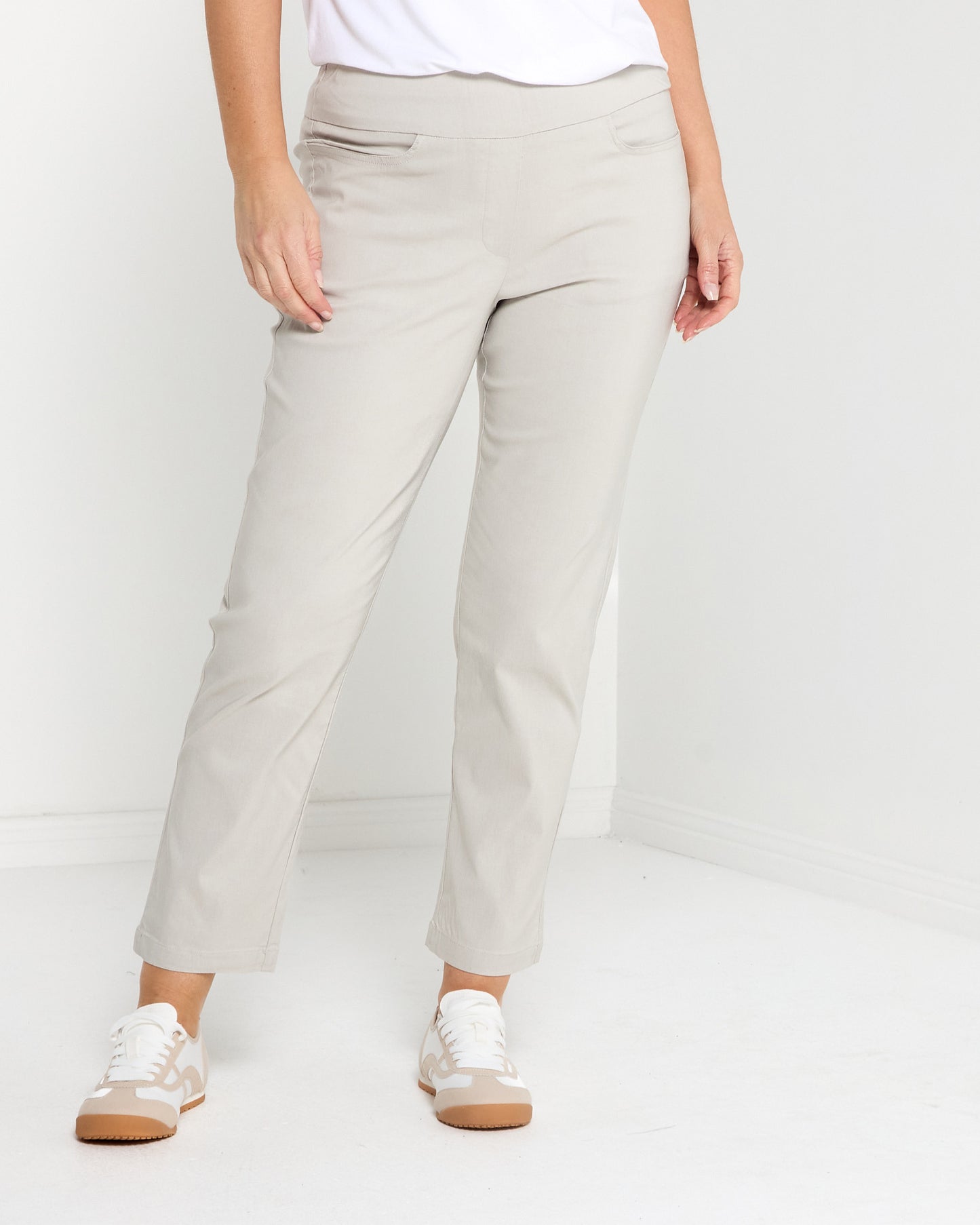 Ella Essential Stretch Pants - Stone