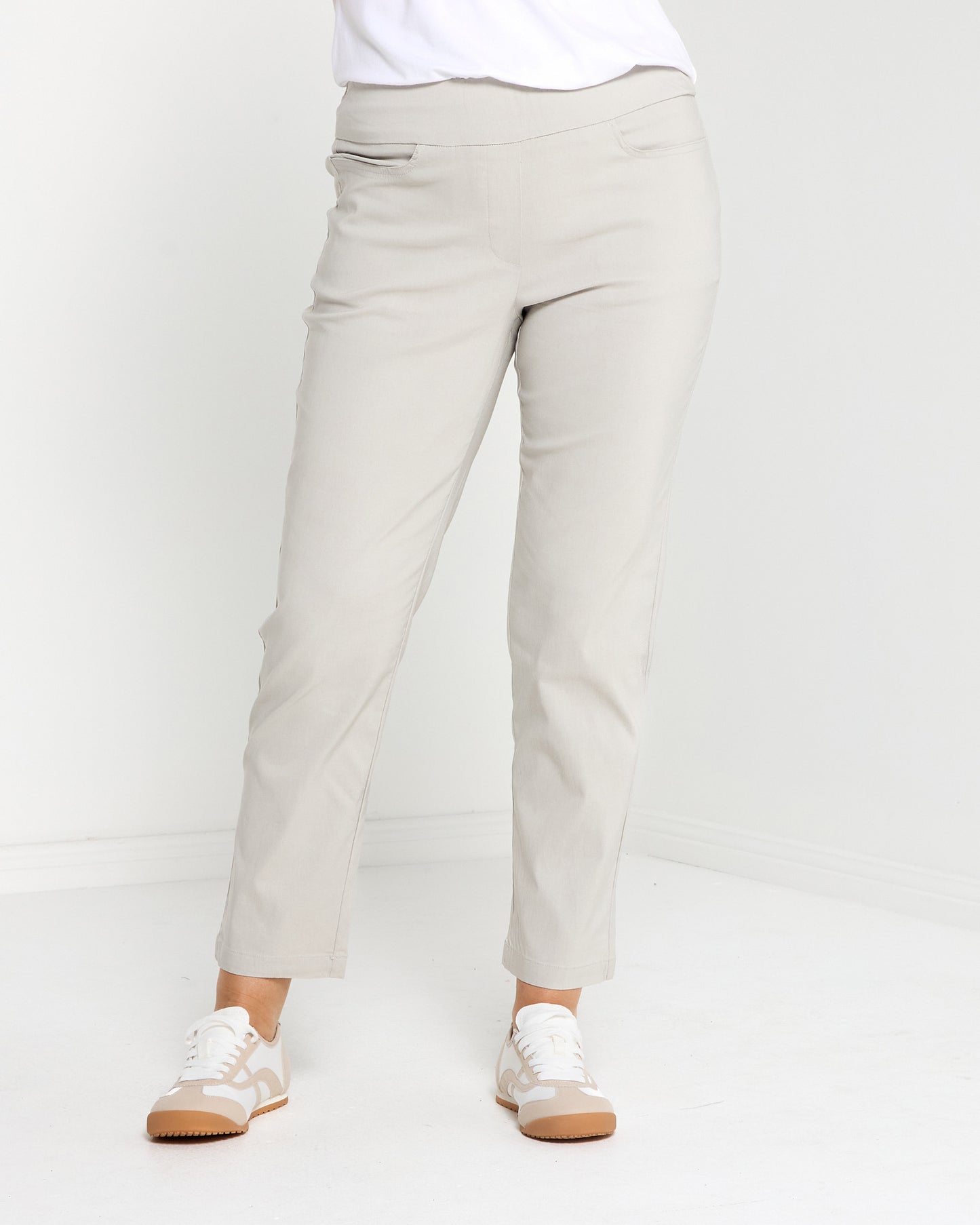 Ella Essential Stretch Pants - Stone
