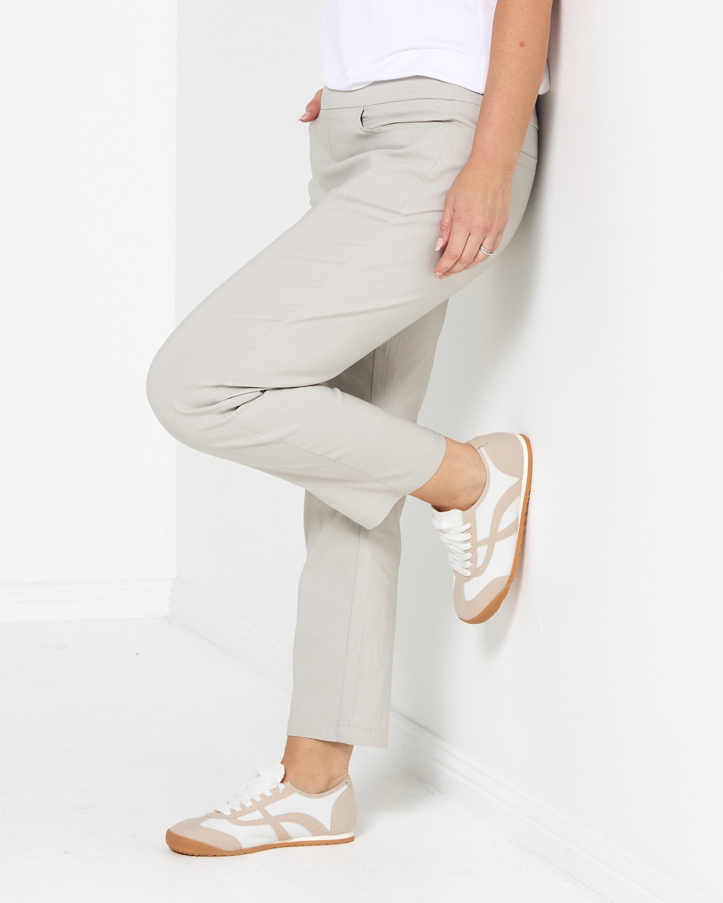 Ella Essential Stretch Pants - Stone