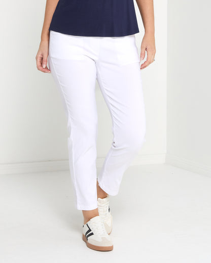 Ella Essential Stretch Pants - White