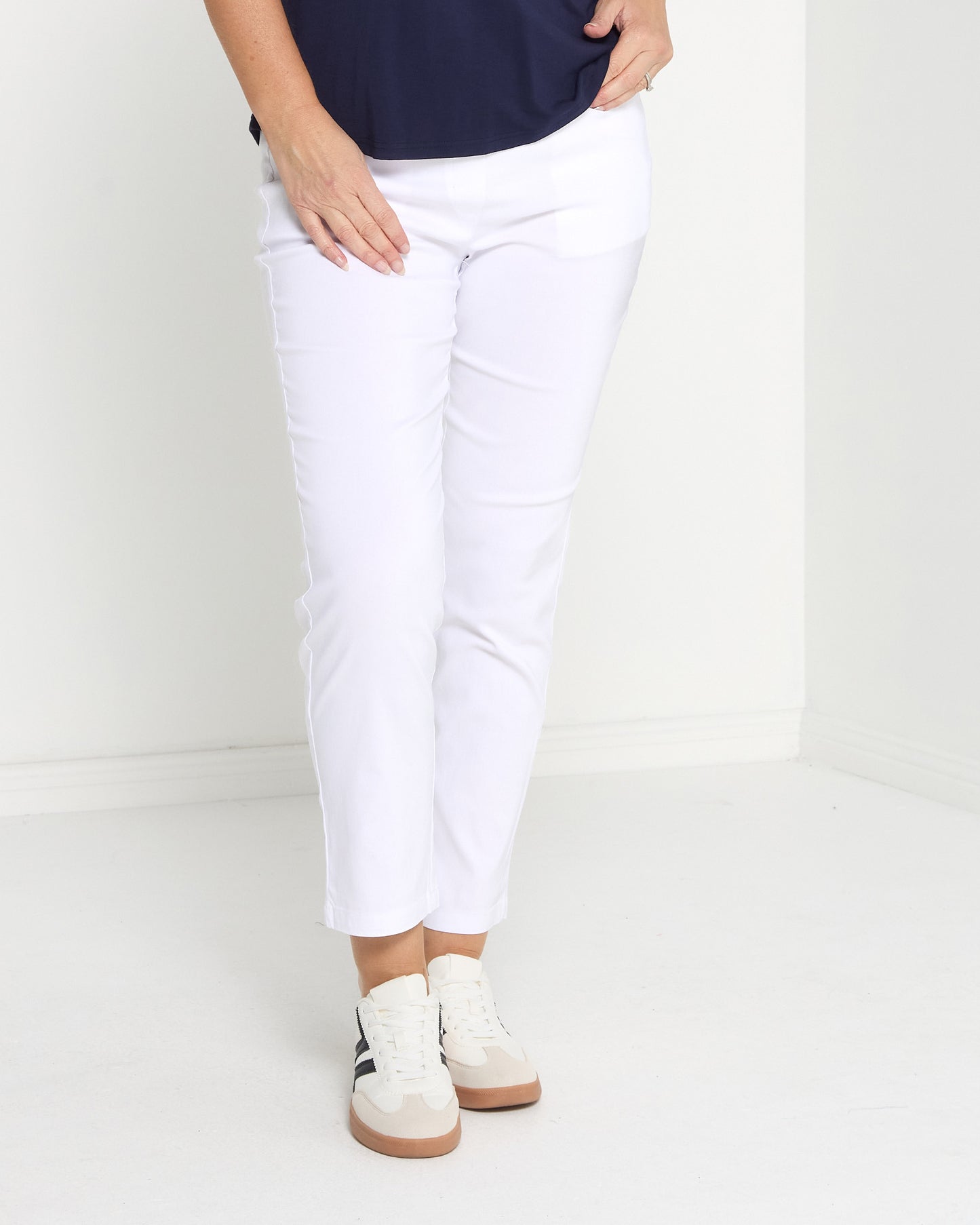 Ella Essential Stretch Pants - White