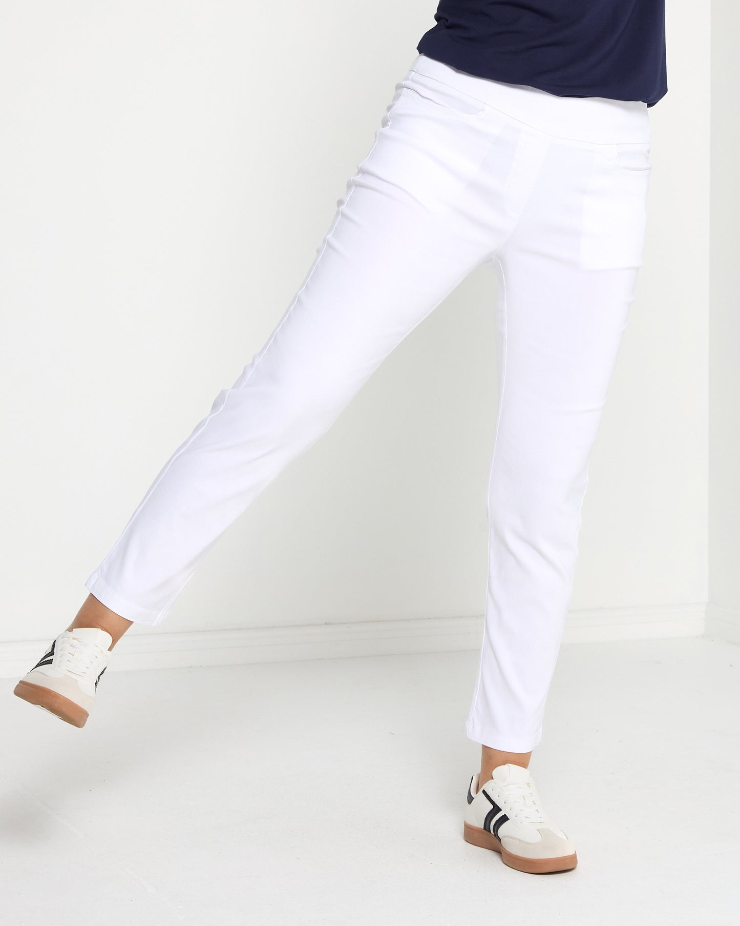 Ella Essential Stretch Pants - White