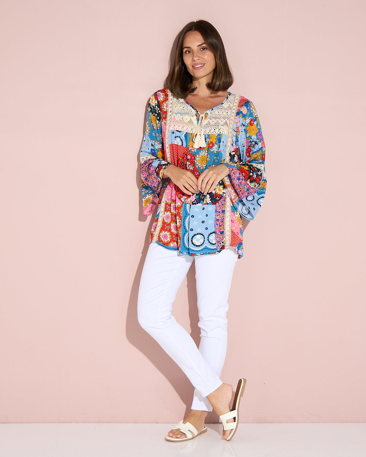 Elodie Boho Top - Patchwork