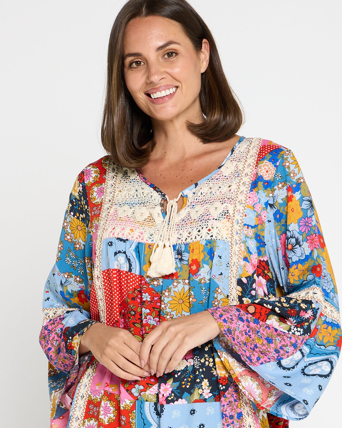 Elodie Boho Top - Patchwork