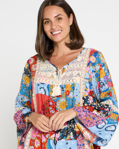 Elodie Boho Top - Patchwork