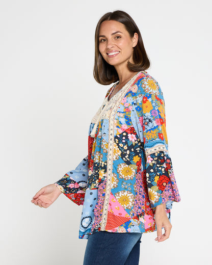 Elodie Boho Top - Patchwork