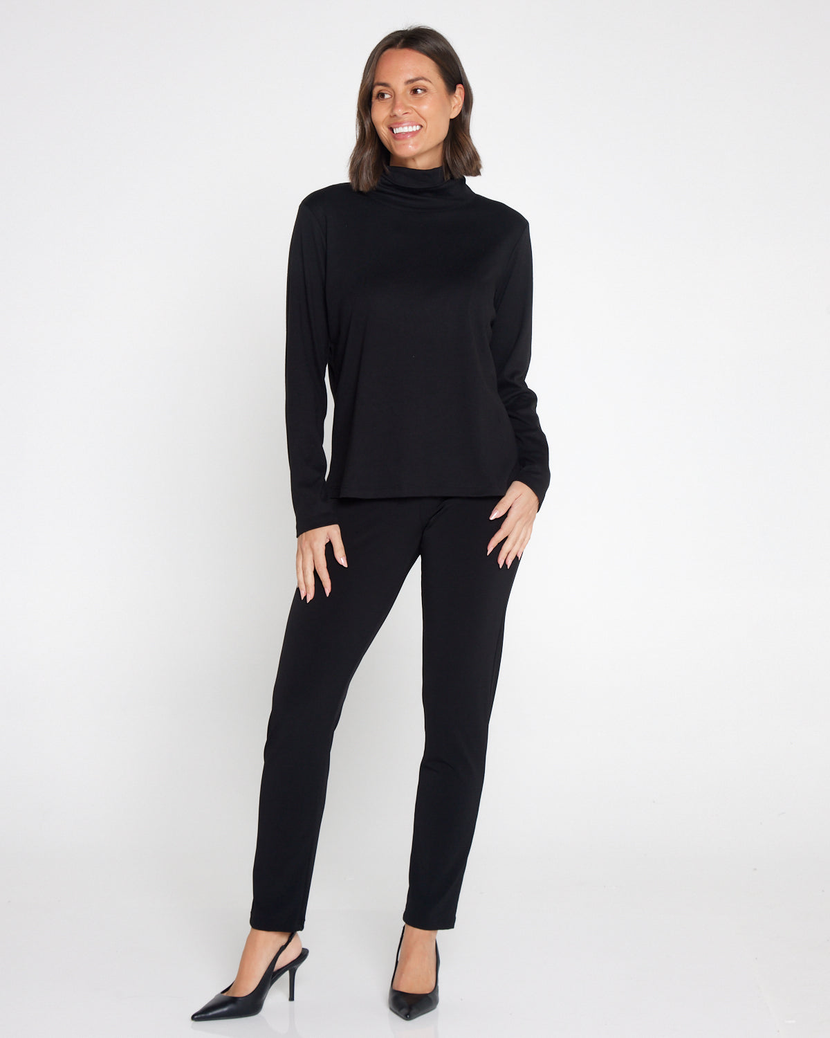 Elsa Turtle Neck Skivvy - Black