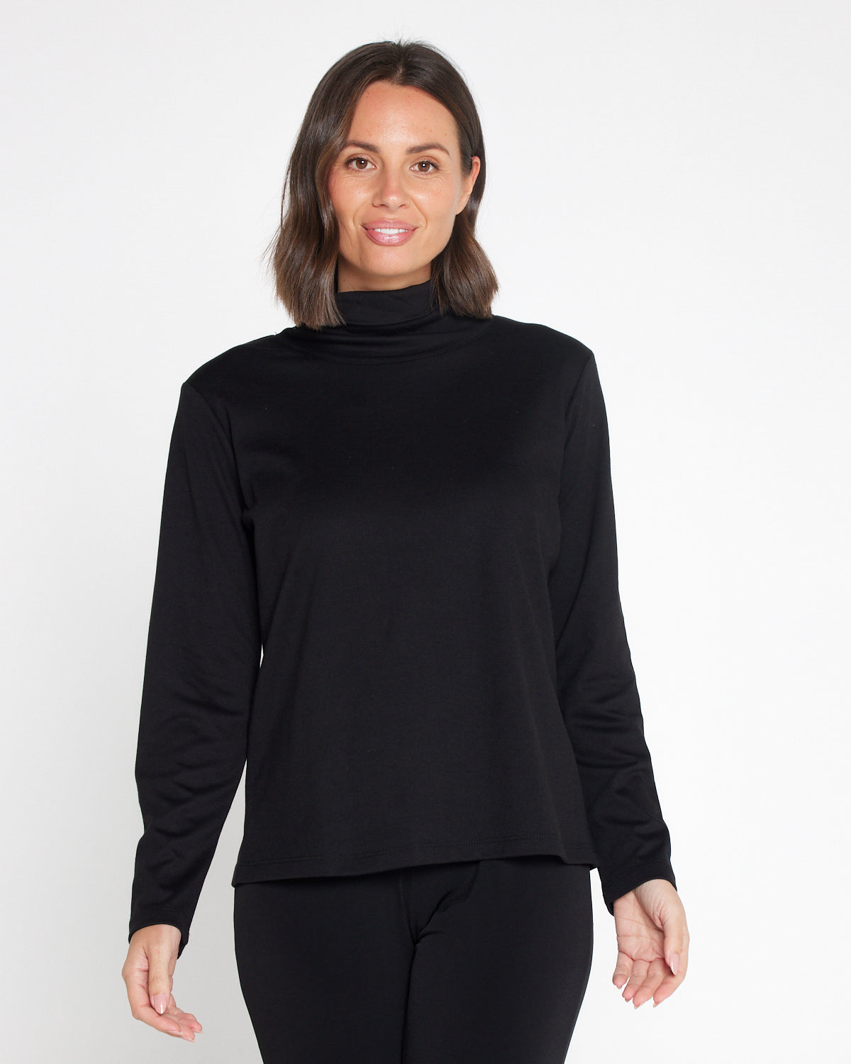 Elsa Turtle Neck Skivvy - Black