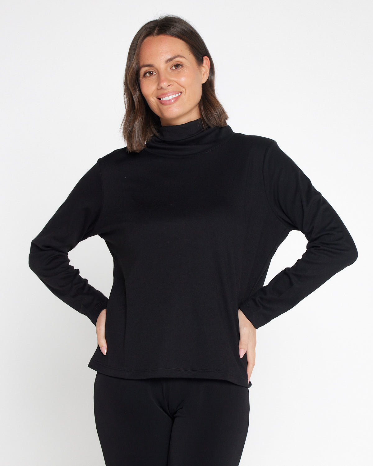 Elsa Turtle Neck Skivvy - Black