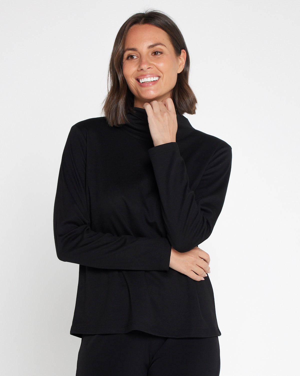 Elsa Turtle Neck Skivvy - Black