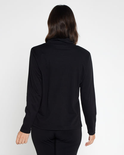 Elsa Turtle Neck Skivvy - Black