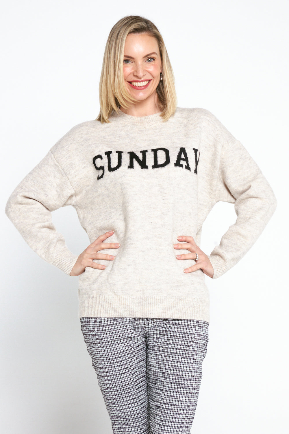 Wool blend pullover on sale