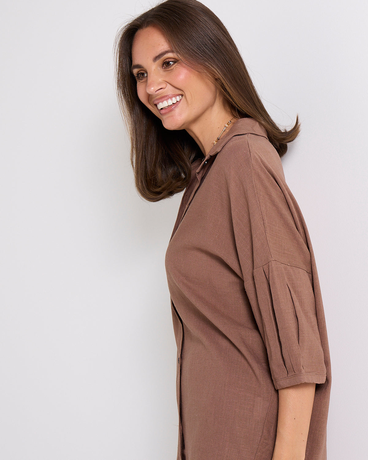 Elton Linen Shirt - Cocoa