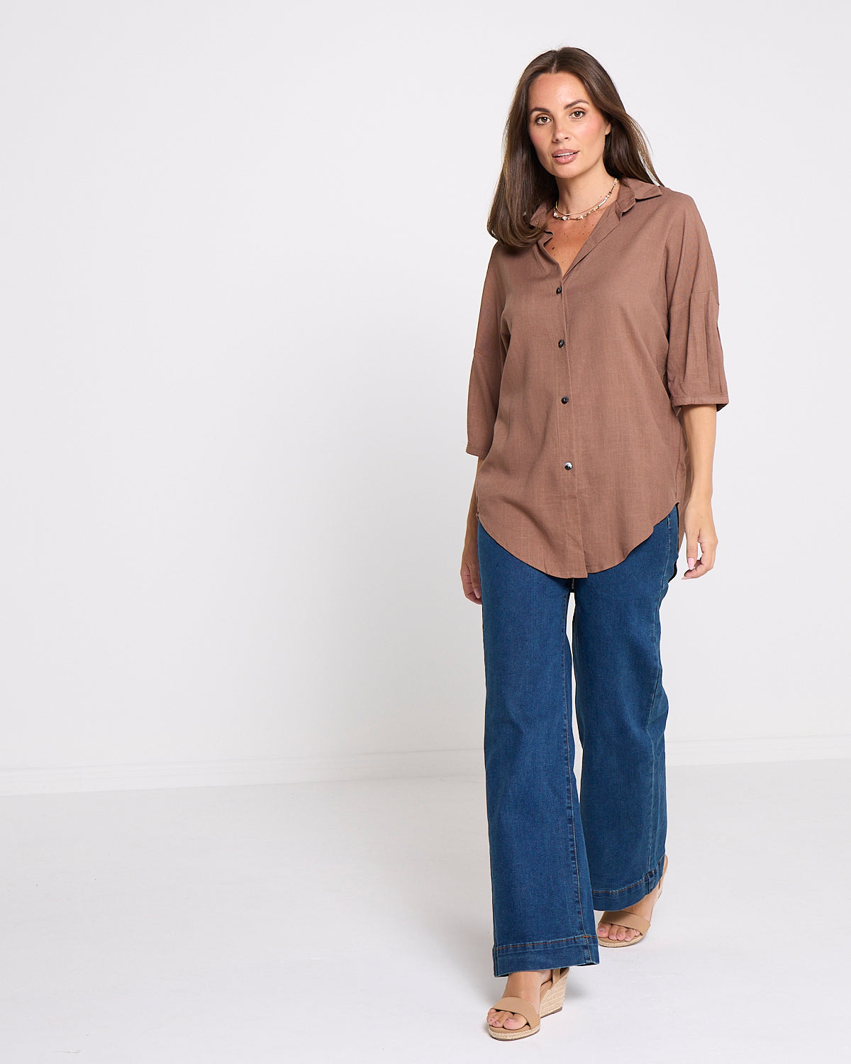 Elton Linen Shirt - Cocoa