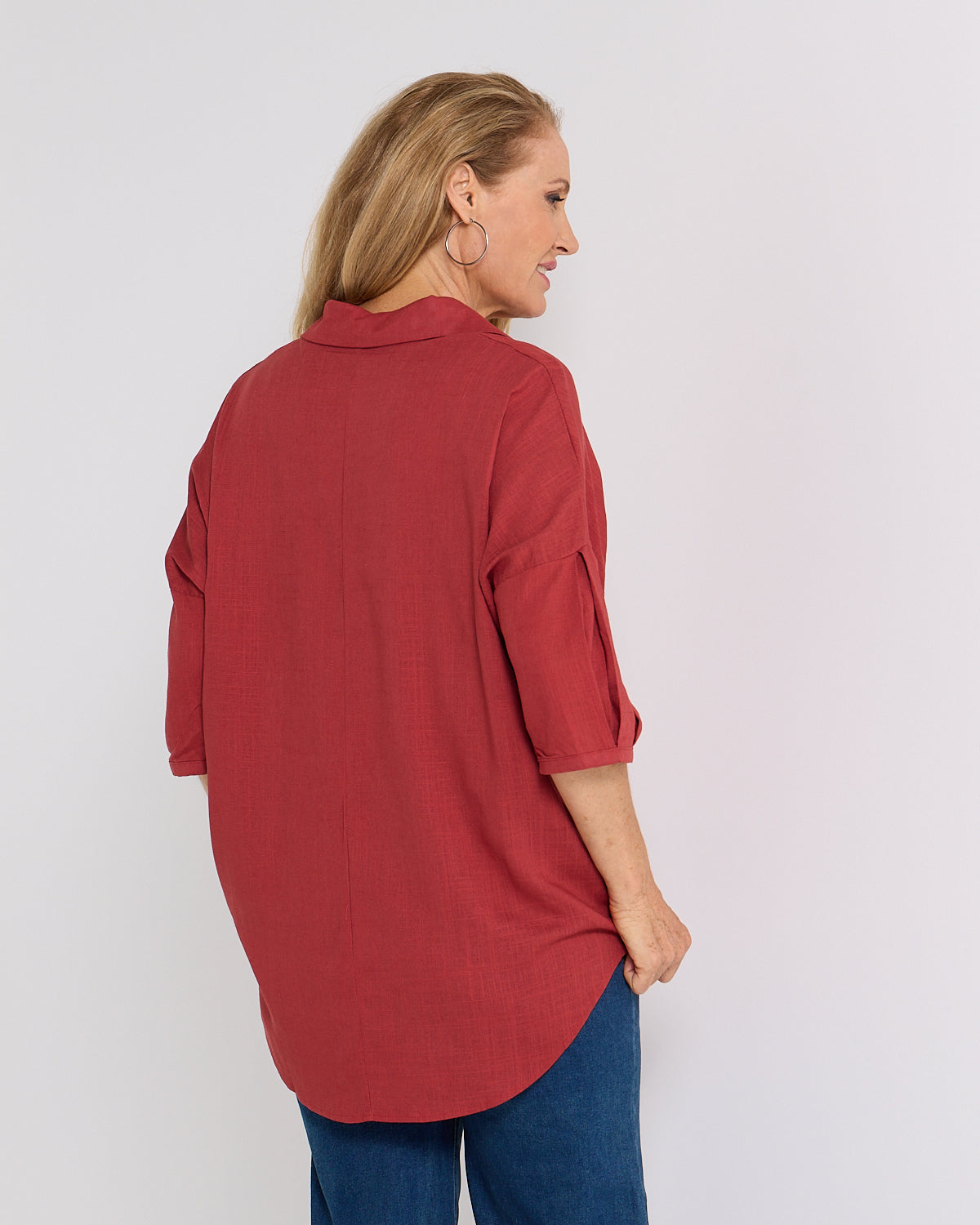 Elton Linen Shirt - Rust