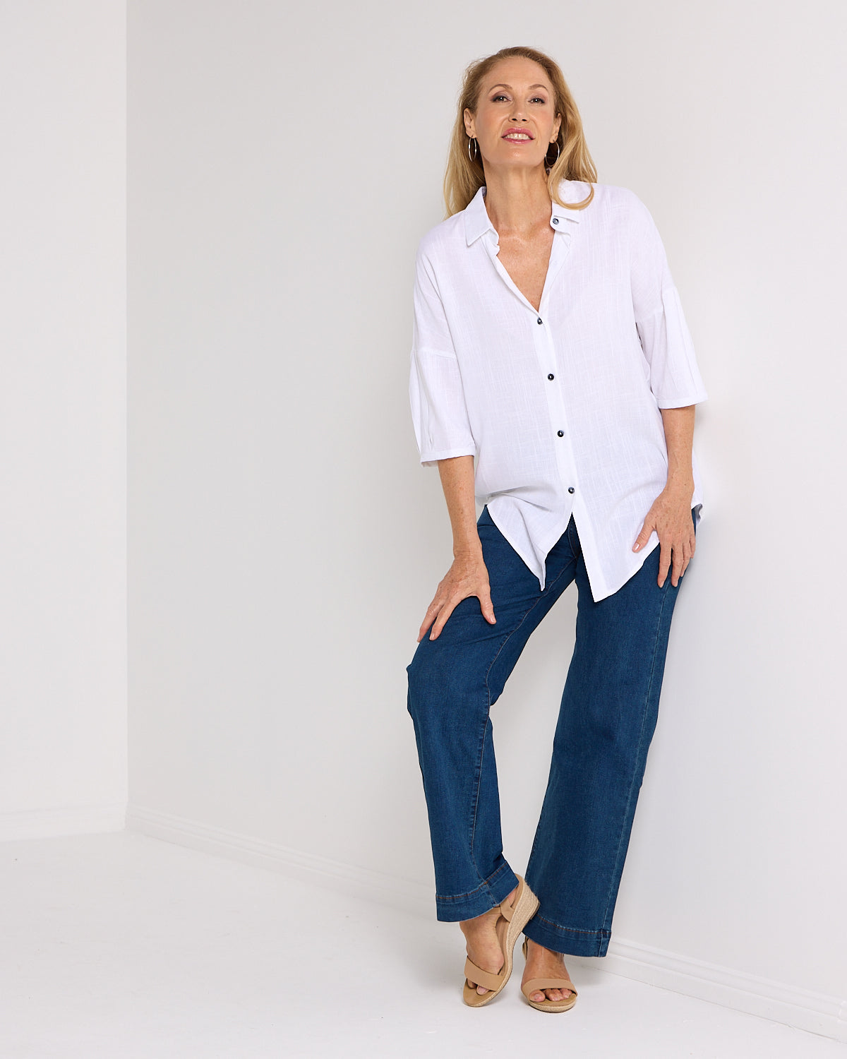 Elton Linen Shirt - White