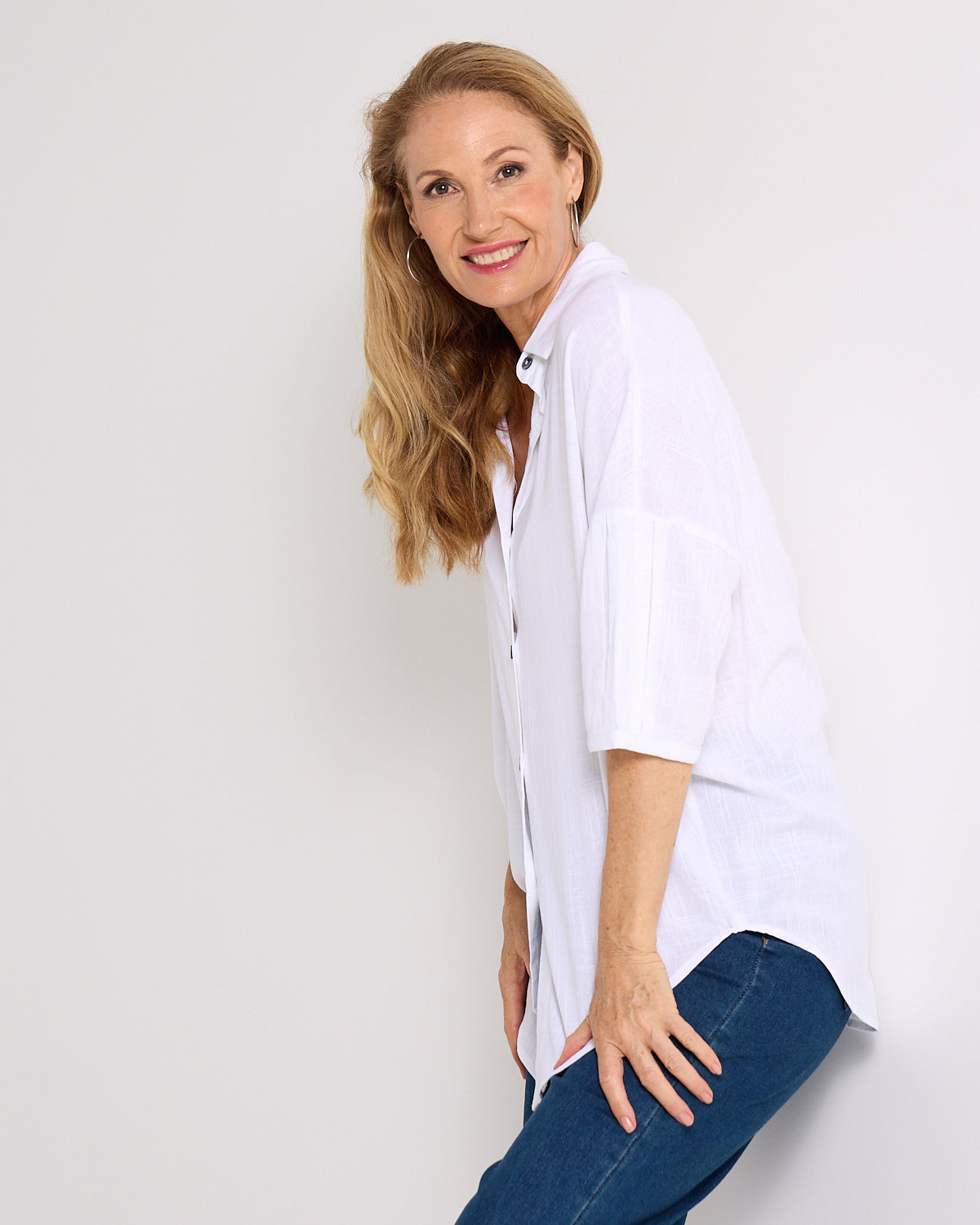 Elton Linen Shirt - White