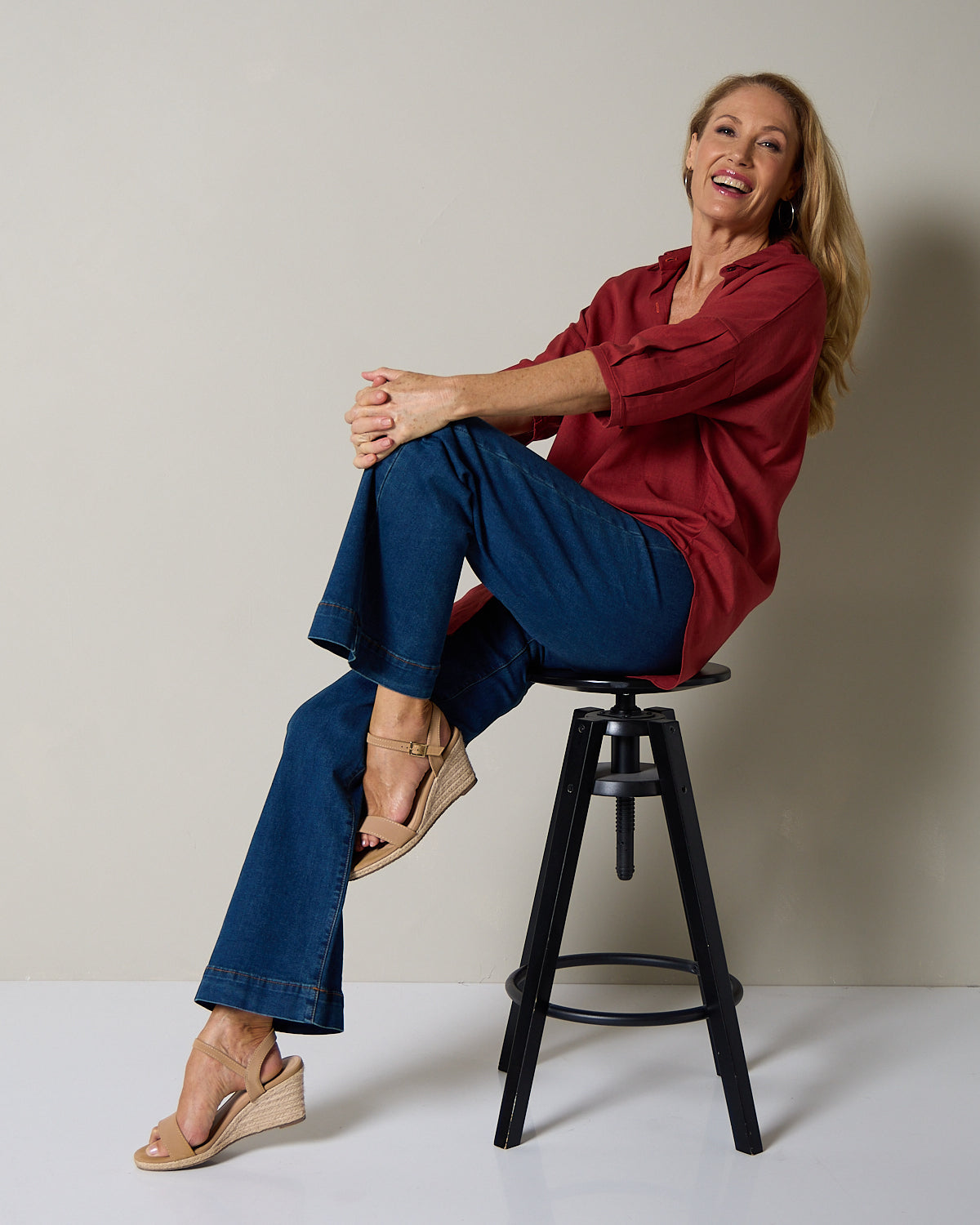 Elton Linen Shirt - Rust