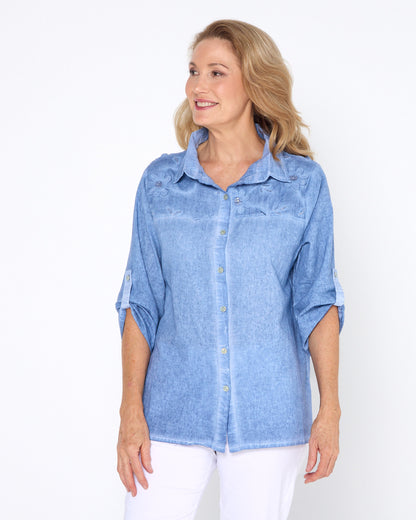 Azul Shirt - Washed Blue