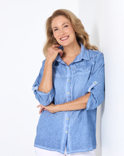 Azul Shirt - Washed Blue