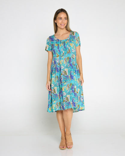 Emery Cotton Dress - Seaside Paisley