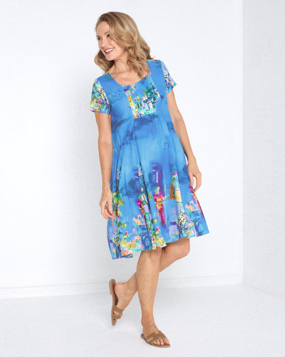 Emery Dress - Mediterranean Blue