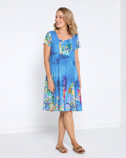 Emery Dress - Mediterranean Blue