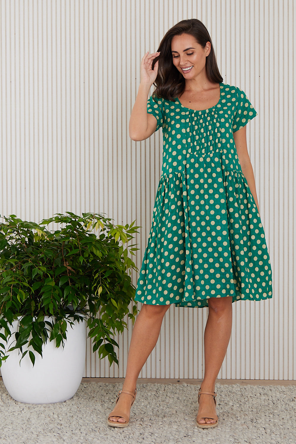 Emery Cotton Dress - Jade Spot