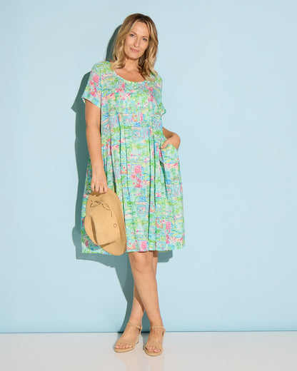 Dakota Relaxed Cotton Dress - Paradise