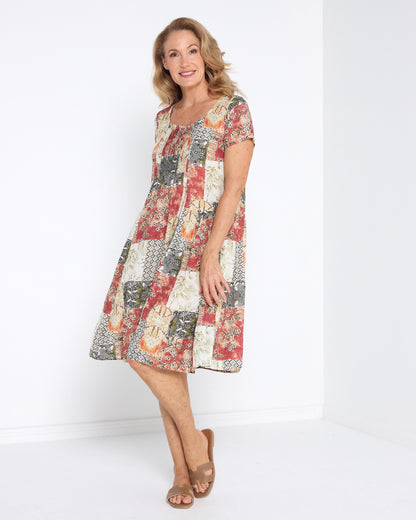 Emery Dress - Earth Mosaic
