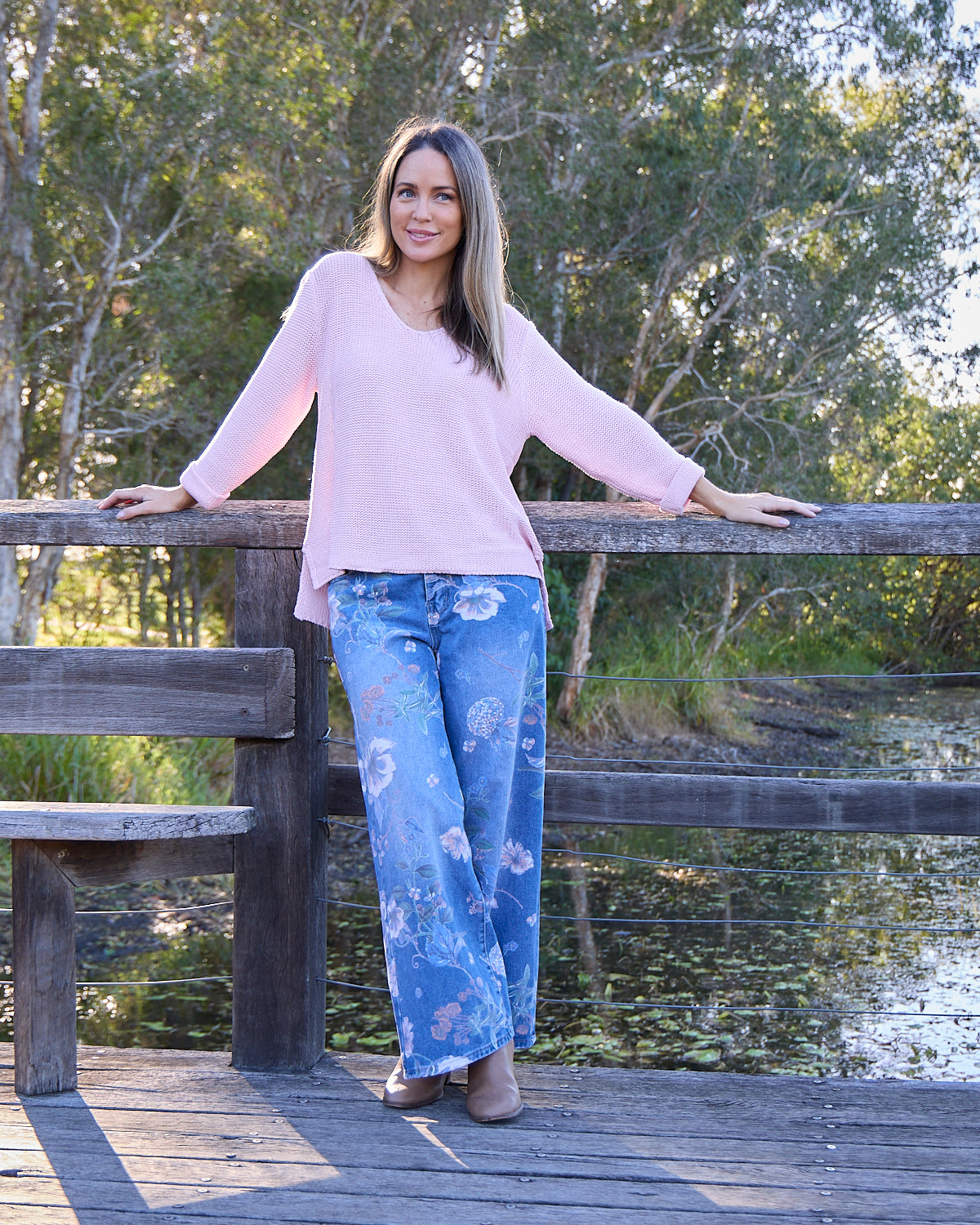 Willow Garden Wide Leg Jeans