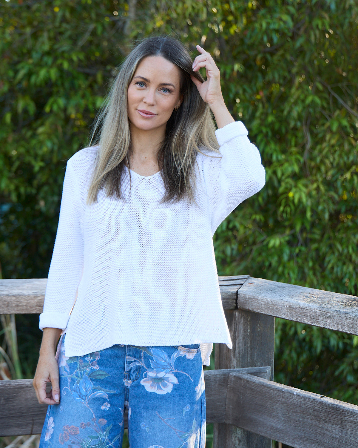 Emmy Cotton Knit Jumper - White
