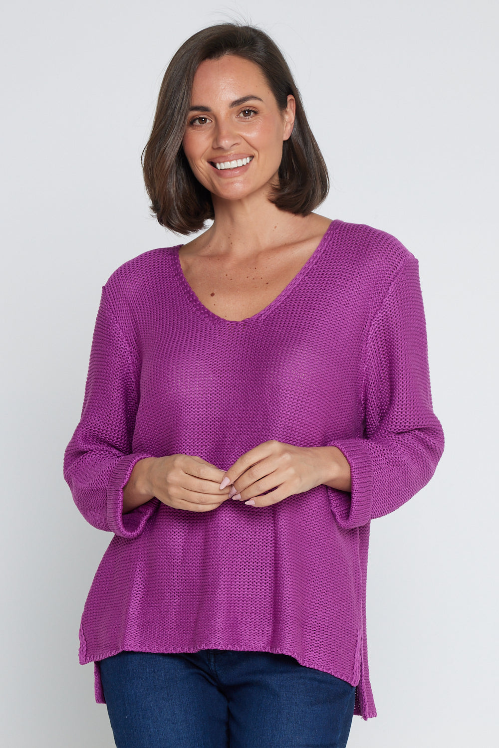 Purple knit jumper outlet